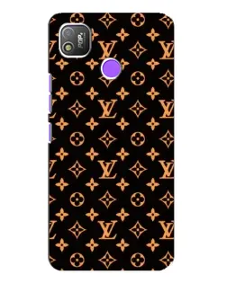 Чехол для TECNO POP 4 с картинкой «Золотая монограмма LV»
