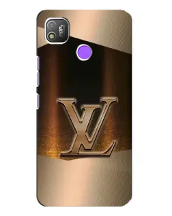 Чехол для TECNO POP 4 с картинкой «LV — золотое сияние»