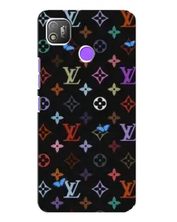 Чехол для TECNO POP 4 с картинкой «Цветная монограмма LV»