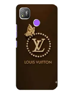 Чехол для TECNO POP 4 с картинкой «LV — золотая печать»
