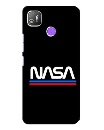 Чехол для TECNO POP 4 с картинкой «NASA — классика Red Blue» Чехол для TECNO POP 4 с картинкой «NASA — классика Red Blue»