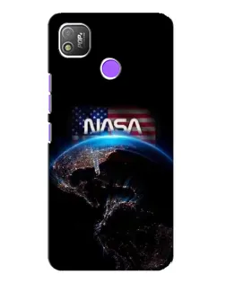 Чехол для TECNO POP 4 с картинкой «Земля из космоса NASA»