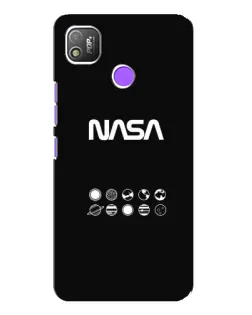 Чехол для TECNO POP 4 с картинкой «NASA — технический принт»