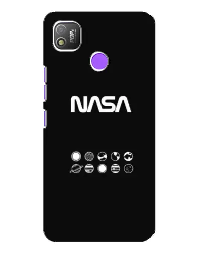 Чехол для TECNO POP 4 с картинкой «NASA — технический принт» Чехол для TECNO POP 4 с картинкой «NASA — технический принт»