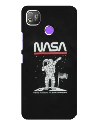 Чехол для TECNO POP 4 с картинкой «NASA — шагаем по Луне» Чехол для TECNO POP 4 с картинкой «NASA — шагаем по Луне»