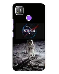 Чехол для TECNO POP 4 с картинкой «Астронавт на Луне»