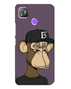 Чехол для TECNO POP 4 с картинкой «Bored Ape в кепке»