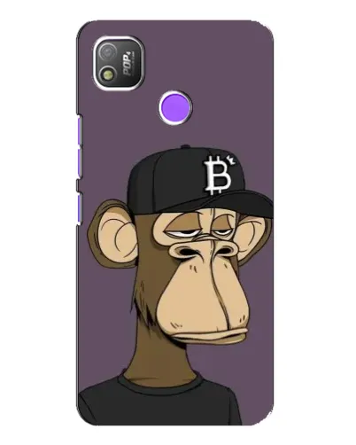 Чехол для TECNO POP 4 с картинкой «Bored Ape в кепке»