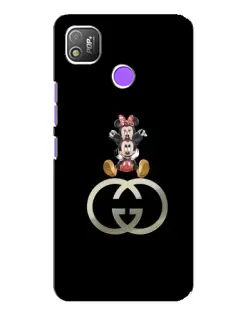 Чехол для TECNO POP 4 с картинкой «Минни Маус на лого»