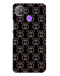 Чехол для TECNO POP 4 с картинкой «Классическая монограмма Gucci»
