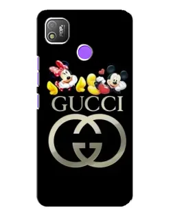 Чехол для TECNO POP 4 с картинкой «Gucci — герои Disney»
