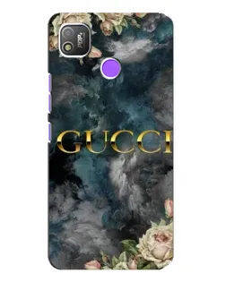 Чехол для TECNO POP 4 с картинкой «Абстрактные цветы Gucci»