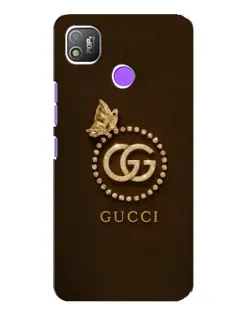 Чехол для TECNO POP 4 с картинкой «Gucci — золотая бабочка»