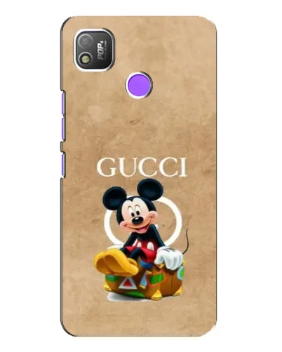 Чехол для TECNO POP 4 с картинкой «Микки Маус Gucci — крафт» Чехол для TECNO POP 4 с картинкой «Микки Маус Gucci — крафт»