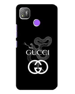 Чехол для TECNO POP 4 с картинкой «Gucci — серебряная змея»