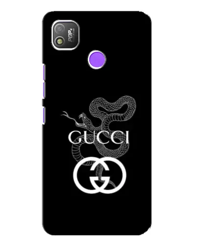 Чехол для TECNO POP 4 с картинкой «Gucci — серебряная змея» Чехол для TECNO POP 4 с картинкой «Gucci — серебряная змея»