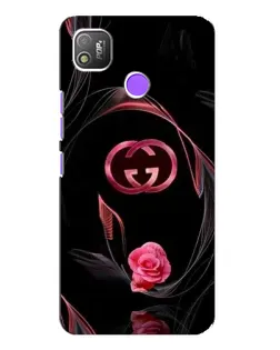Чехол для TECNO POP 4 с картинкой «Gucci — неоновая роза»