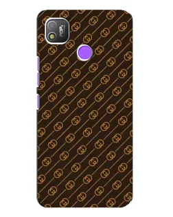 Чехол для TECNO POP 4 с картинкой «Gucci — золотые диагонали»