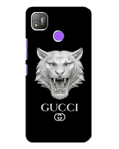 Чохол для TECNO POP 4 з картинкою «Gucci — срібний лев» Чохол для TECNO POP 4 з картинкою «Gucci — срібний лев»