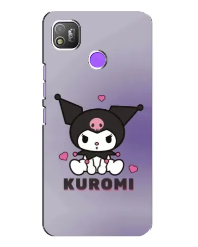 Чехол для TECNO POP 4 с картинкой «Kuromi — фиолетовый арт»