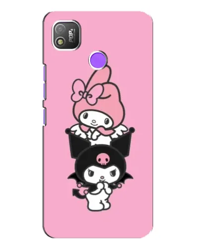 Чехол для TECNO POP 4 с картинкой «My Melody и Kuromi»