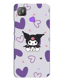 Чехол для TECNO POP 4 с картинкой «Kuromi и лавандовые сердца»