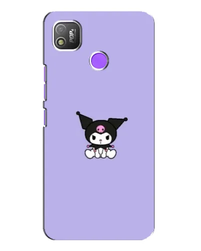 Чехол для TECNO POP 4 с картинкой «Kuromi — фиолетовый минимализм»