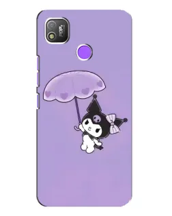 Чехол для TECNO POP 4 с картинкой «Kuromi с зонтиком»