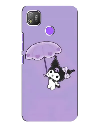 Чехол для TECNO POP 4 с картинкой «Kuromi с зонтиком»