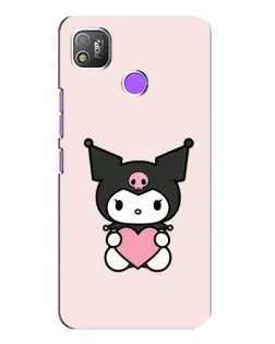 Чехол для TECNO POP 4 с картинкой «Kuromi и сердце»
