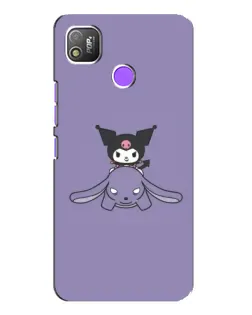 Чехол для TECNO POP 4 с картинкой «Kuromi на лиловом фоне»