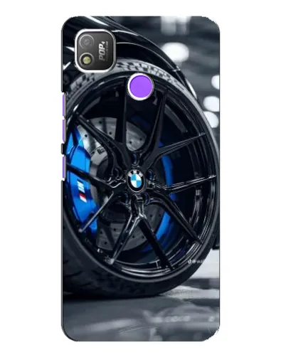 Чехол для TECNO POP 4 с картинкой «Колесо BMW вблизи»