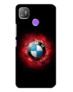 Чехол для TECNO POP 4 с картинкой «Логотип BMW — вспышка»