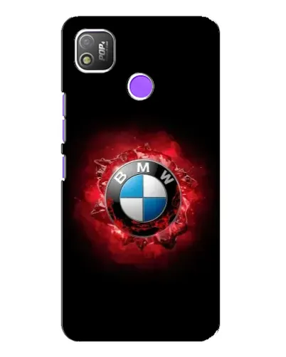 Чехол для TECNO POP 4 с картинкой «Логотип BMW — вспышка»