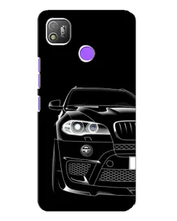 Чехол для TECNO POP 4 с картинкой «Темный силуэт BMW»