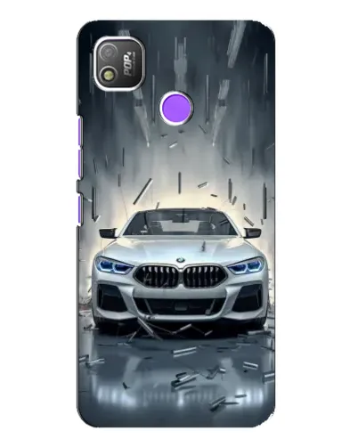 Чехол для TECNO POP 4 с картинкой «BMW в свете фар»