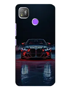 Чехол для TECNO POP 4 с картинкой «BMW на мокрой дороге»