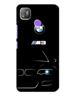 Чехол для TECNO POP 4 с картинкой «Минималистичный принт BMW M3»