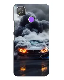 Чехол для TECNO POP 4 с картинкой «BMW в дыму»