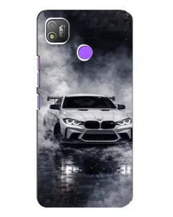 Чехол для TECNO POP 4 с картинкой «BMW сквозь туман»