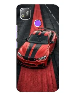 Чехол для TECNO POP 4 с картинкой «BMW на красной дорожке»