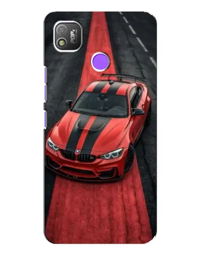 Чехол для TECNO POP 4 с картинкой «BMW на красной дорожке»