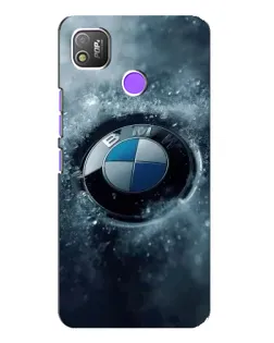 Чехол для TECNO POP 4 с картинкой «Логотип BMW — лед»