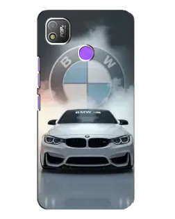 Чехол для TECNO POP 4 с картинкой «BMW в белом дыму»