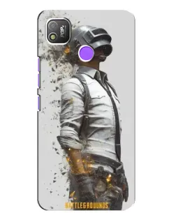 Чехол для TECNO POP 4 с картинкой «PUBG — боец в пыли»