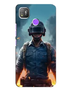 Чехол для TECNO POP 4 с картинкой «PUBG — реалистичный герой»