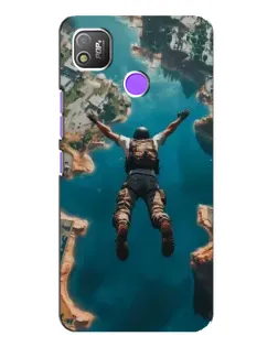 Чехол для TECNO POP 4 с картинкой «PUBG — свободное падение»