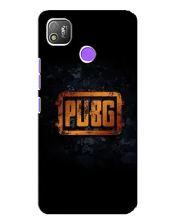 Чехол для TECNO POP 4 с картинкой «PUBG — золотой логотип»