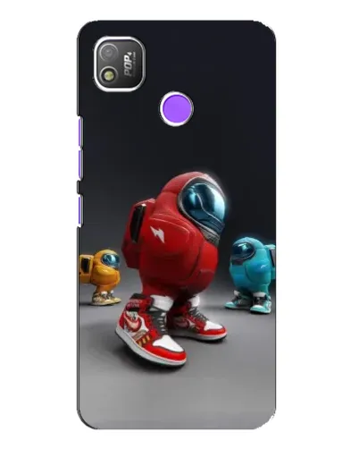 Чехол для TECNO POP 4 с картинкой «Among Us — 3D стиль»