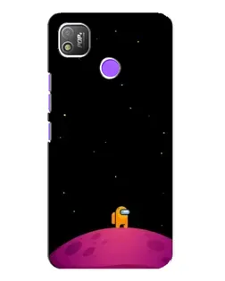 Чехол для TECNO POP 4 с картинкой «Одинокий герой на планете» Чехол для TECNO POP 4 с картинкой «Одинокий герой на планете»